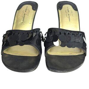 Chinese Laundry Y2K Black Heeled Sandals with Sequins size 9